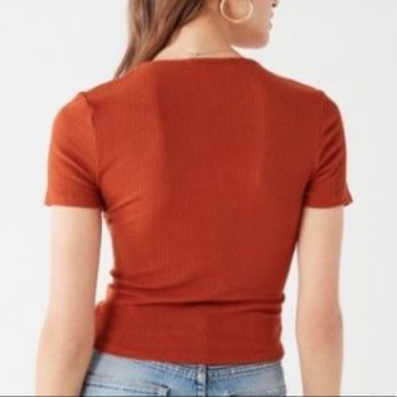 Project Social T Rust Orange Bailey Wrap Tee - Picture 3 of 9